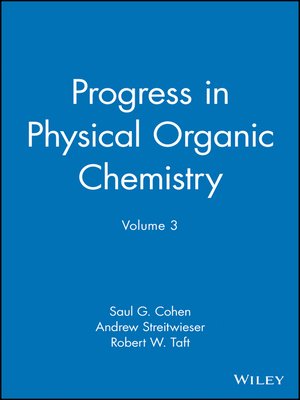 cover image of Progress in Physical Organic Chemistry